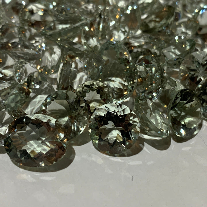 Faceted Prasiolite Quartz - Mixed Sizes (10 Carat Lot)