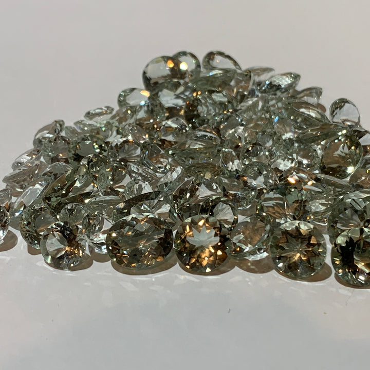 Faceted Prasiolite Quartz - Mixed Sizes (10 Carat Lot)