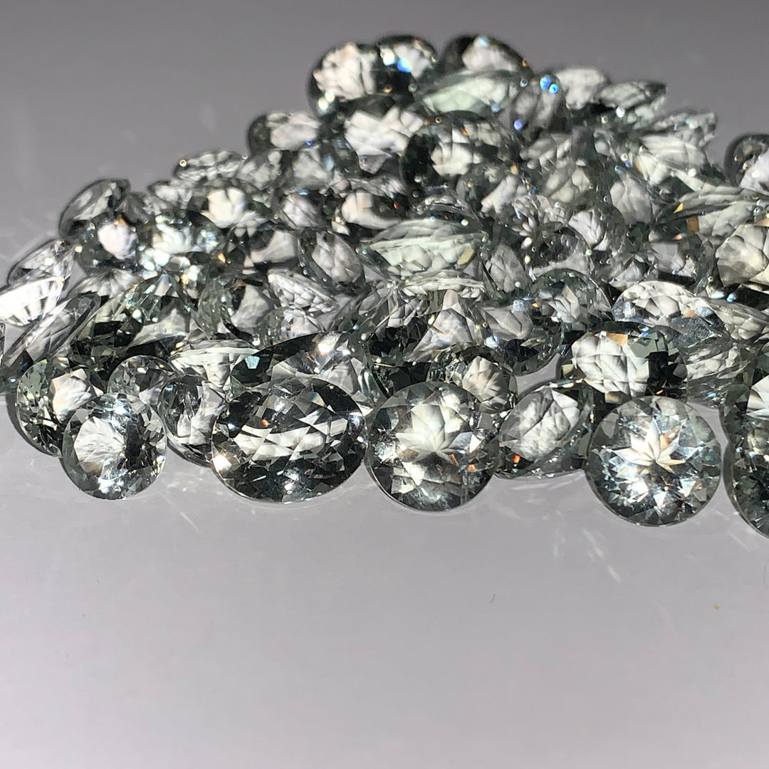 Faceted Prasiolite Quartz - Mixed Sizes (10 Carat Lot)