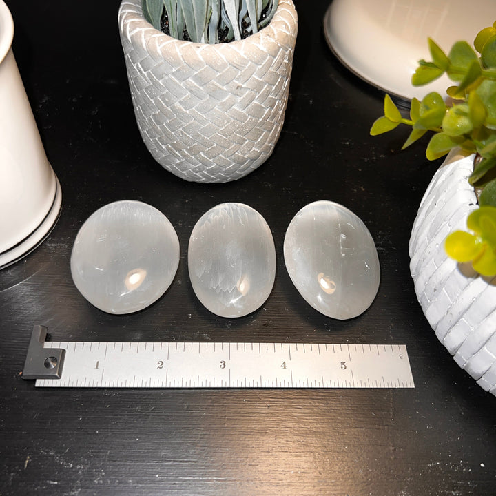 Selenite Palm Stones (2.5-3 inches)