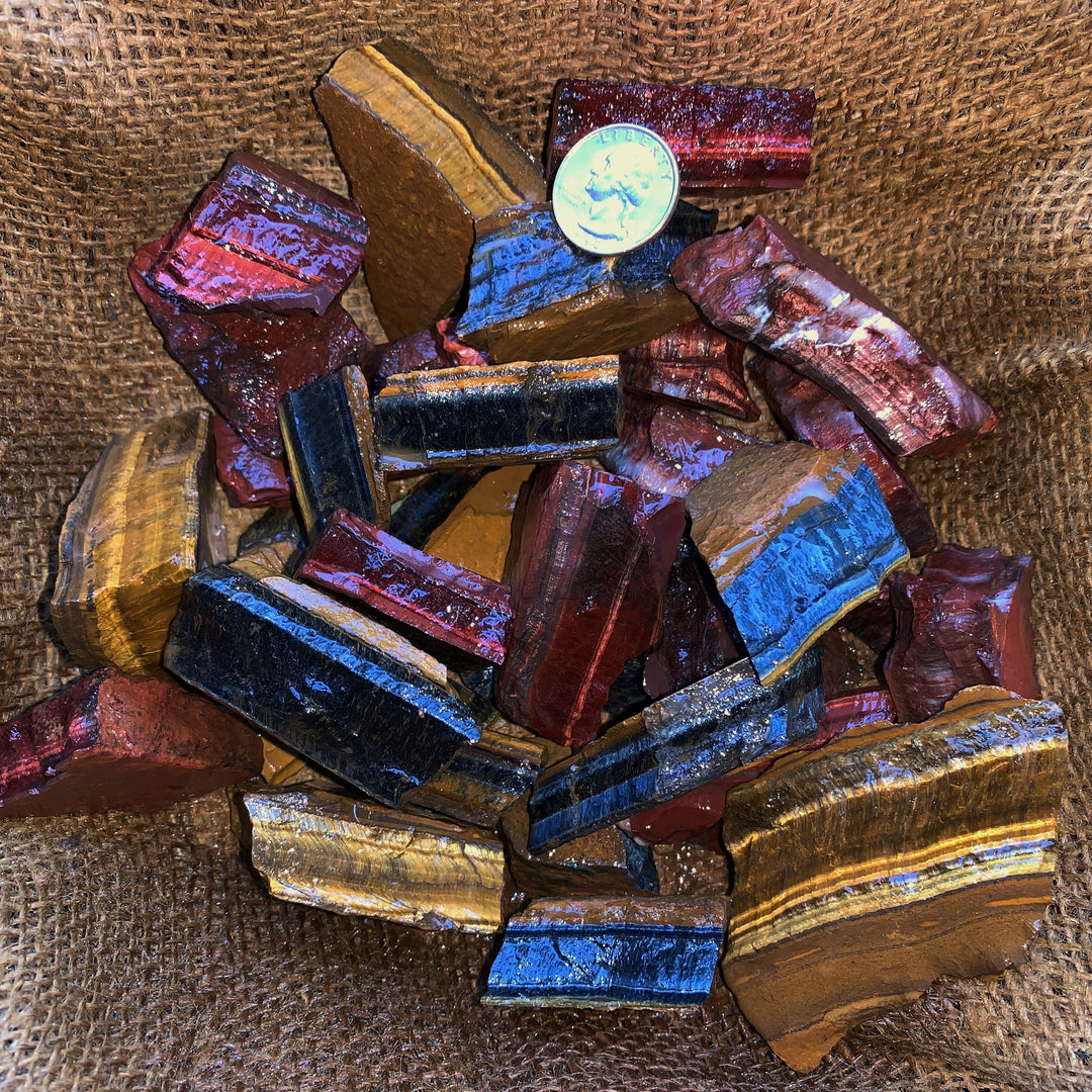 Mixed Tiger Eye Rough (By the Pound)
