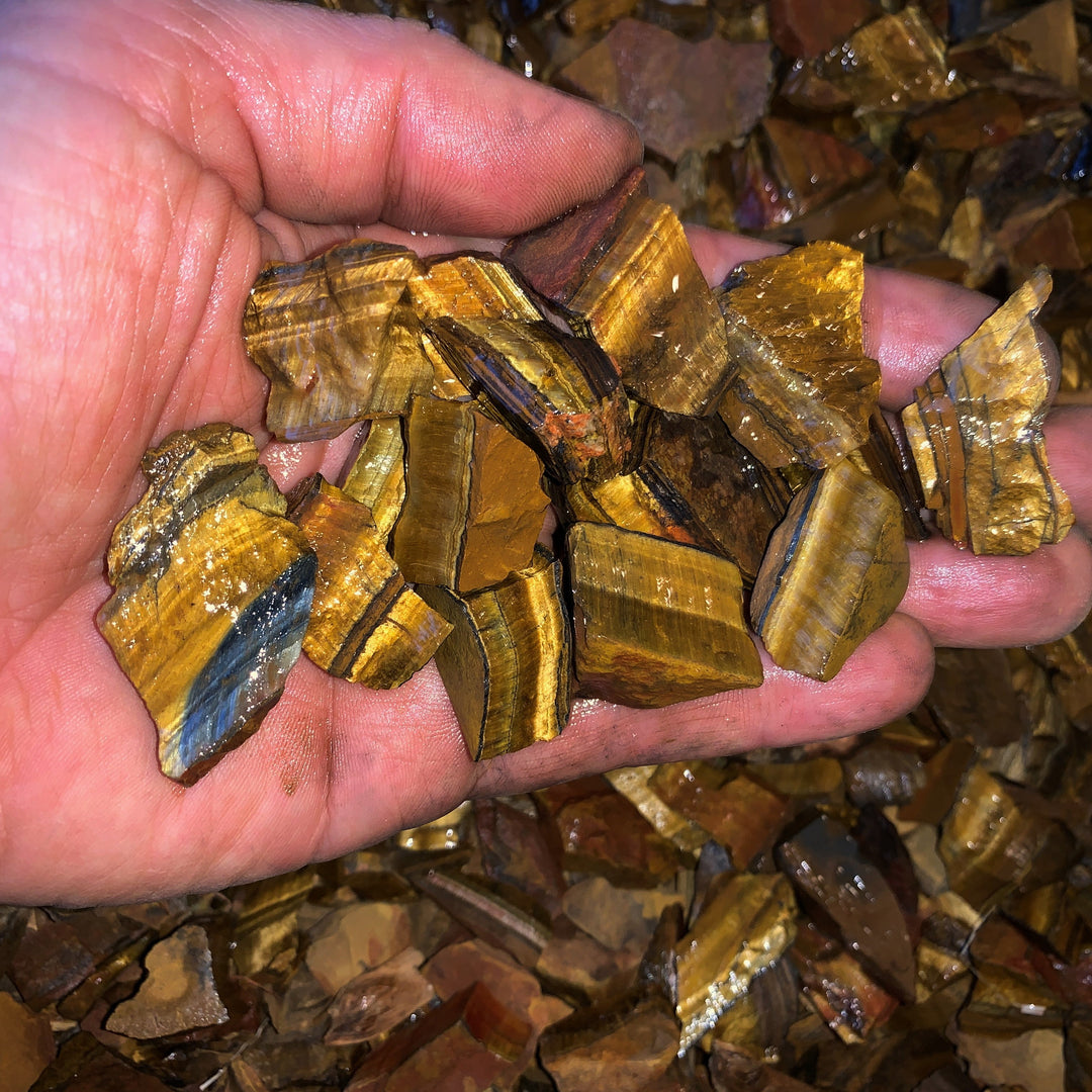 Small Gold Tiger Eye Rough (By the Pound)