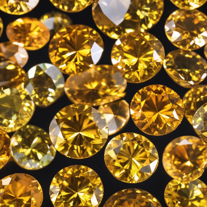 Faceted Yellow Colored Diamond - Individual Gemstone